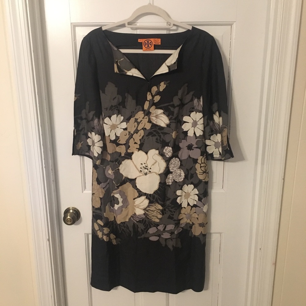 Tory Burch Floral Silk Dress sz 10
